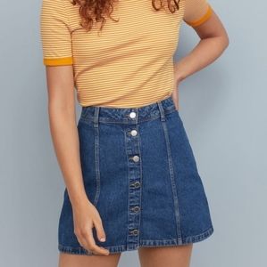 Divided by H&M denim button highwaisted skirt